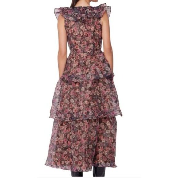 Lost + Wander Floral Tiered Chiffon Maxi Dress Size Small NWT - Picture 4 of 9